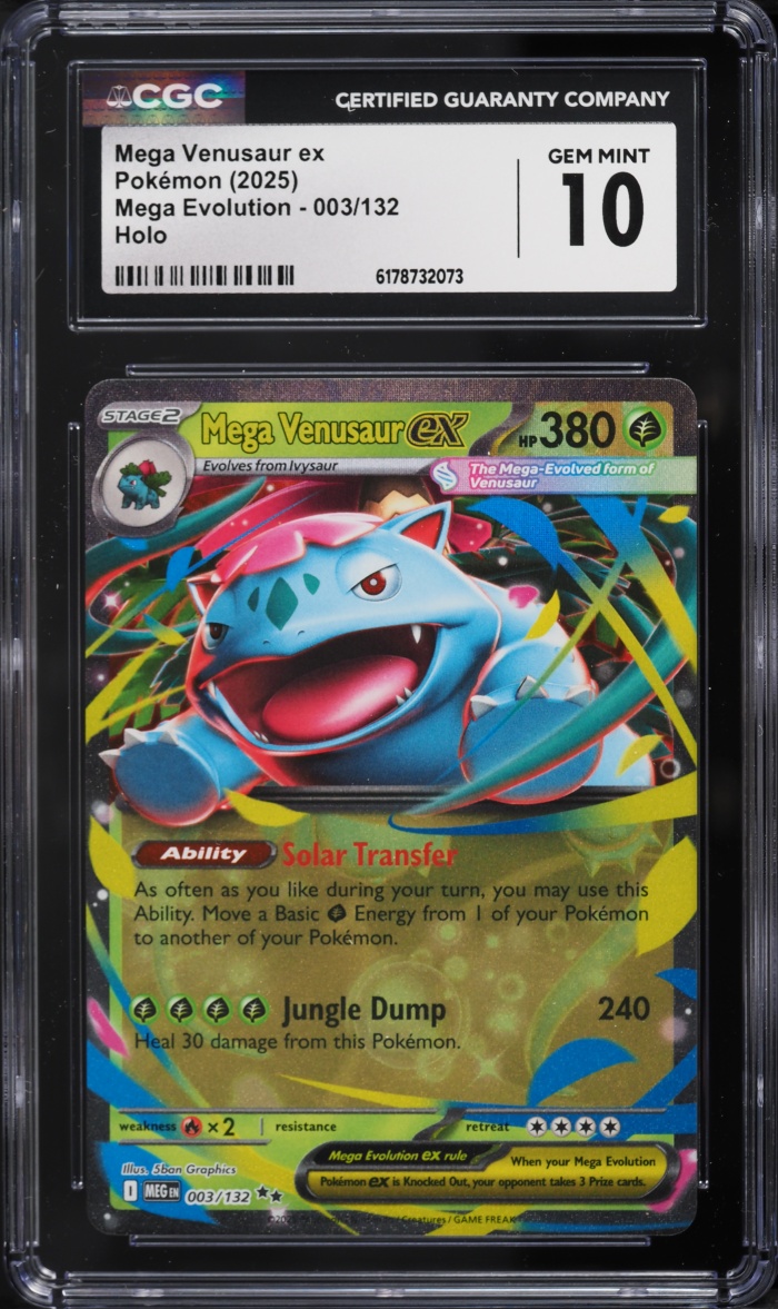 2025 Pokemon Mega Evolution Holo Mega Venusaur EX #3 CGC 10 GEM MINT