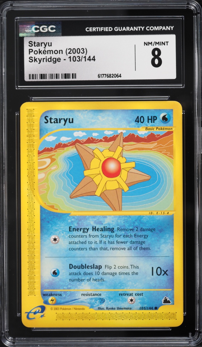 2003 Pokemon Skyridge Staryu #103 CGC 8 NM-MT