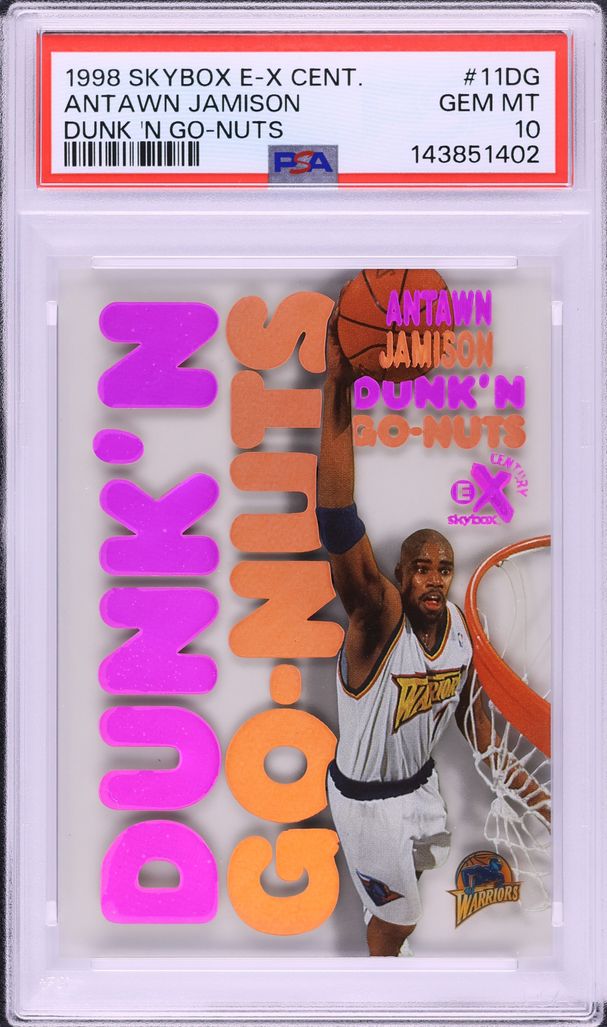 1998 Skybox E-X Century Dunk 'N Go-Nuts Antawn Jamison ROOKIE #11DG PSA 10 GEM MINT