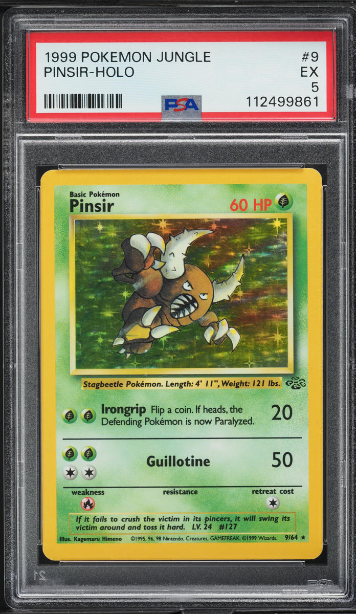 1999 Pokemon Jungle Holo Pinsir #9 PSA 5 EX