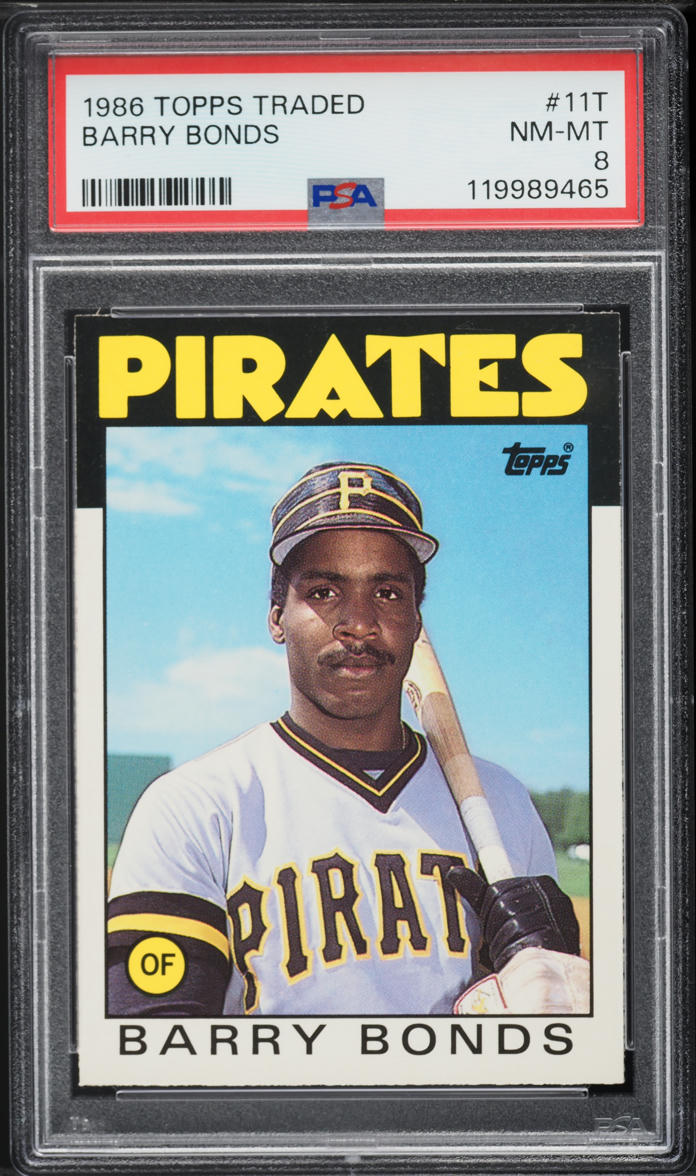 1986 Topps Traded Barry Bonds ROOKIE #11T PSA 8 NM-MT