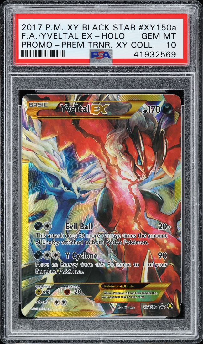 2017 Pokemon XY Black Star Promo Premium Trainer Full Art Yveltal EX #XY150a PSA 10 GEM MINT