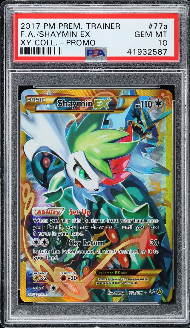 2017 Pokemon XY Premium Trainer Collection Promo Full Art Shaymin EX #77a PSA 10 GEM MINT