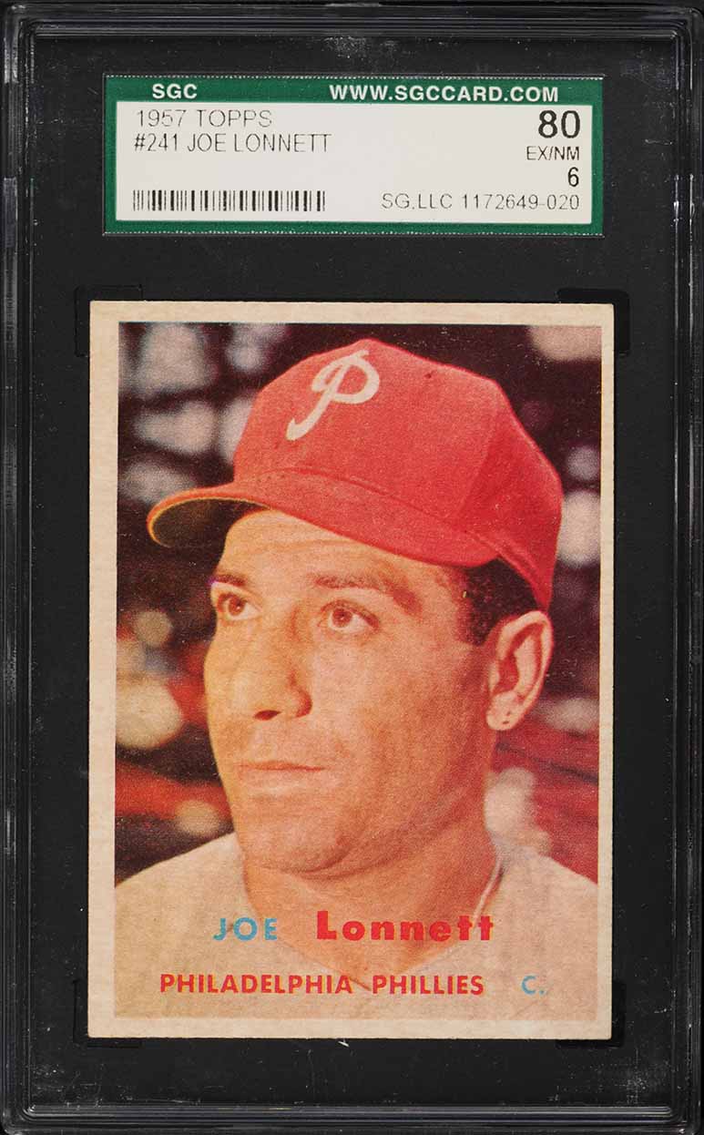 1957 Topps Joe Lonnett #241 SGC 6 EXMT