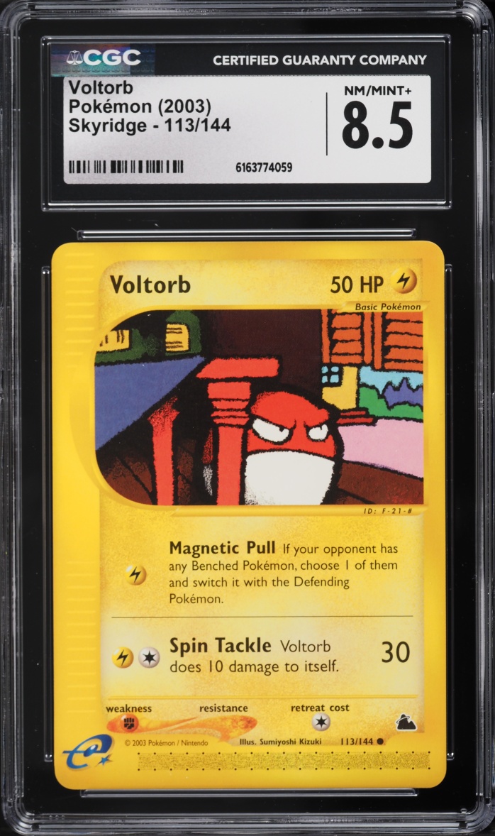 2003 Pokemon Skyridge Voltorb #113 CGC 8.5 NM-MT+
