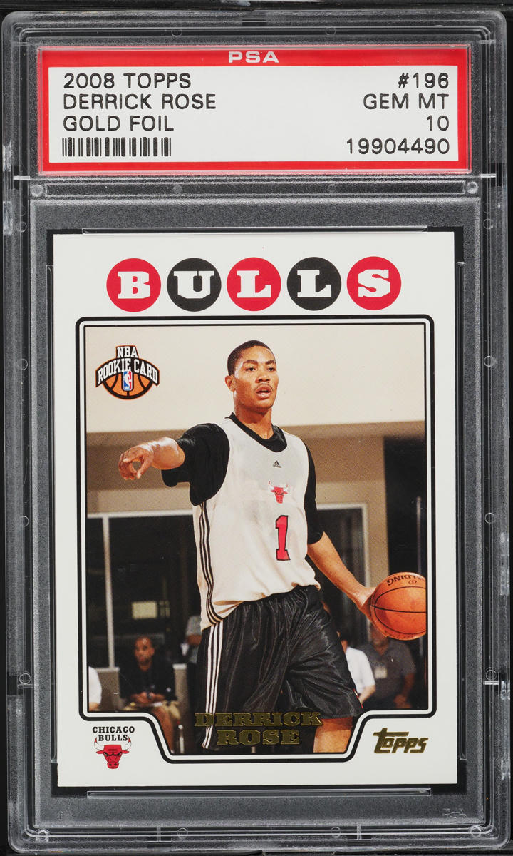 2008 Topps Gold Foil Derrick Rose ROOKIE #196 PSA 10 GEM