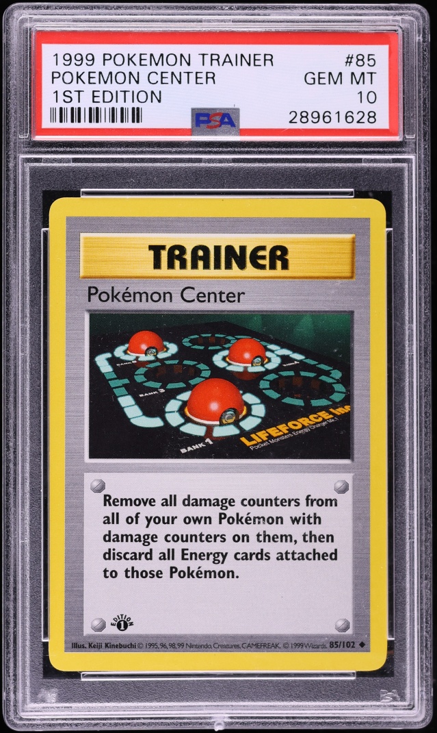 1999 Pokemon Base Set Shadowless 1st Edition Pokemon Center #85 PSA 10 GEM MINT
