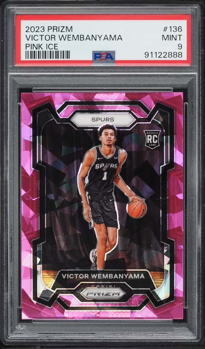2023 Panini Prizm Pink Ice Victor Wembanyama ROOKIE #136 PSA 9 MINT