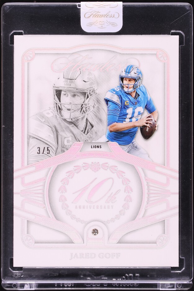 2024 Panini Flawless 10th Anniversary Diamond Gems Jared Goff /5 #ANN-JGF