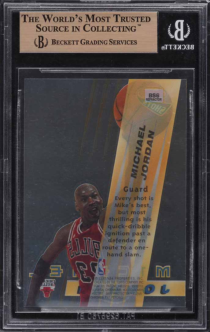 1996 Bowman's Best Shots Refractor Michael Jordan #BS6 BGS 9.5 GEM MINT