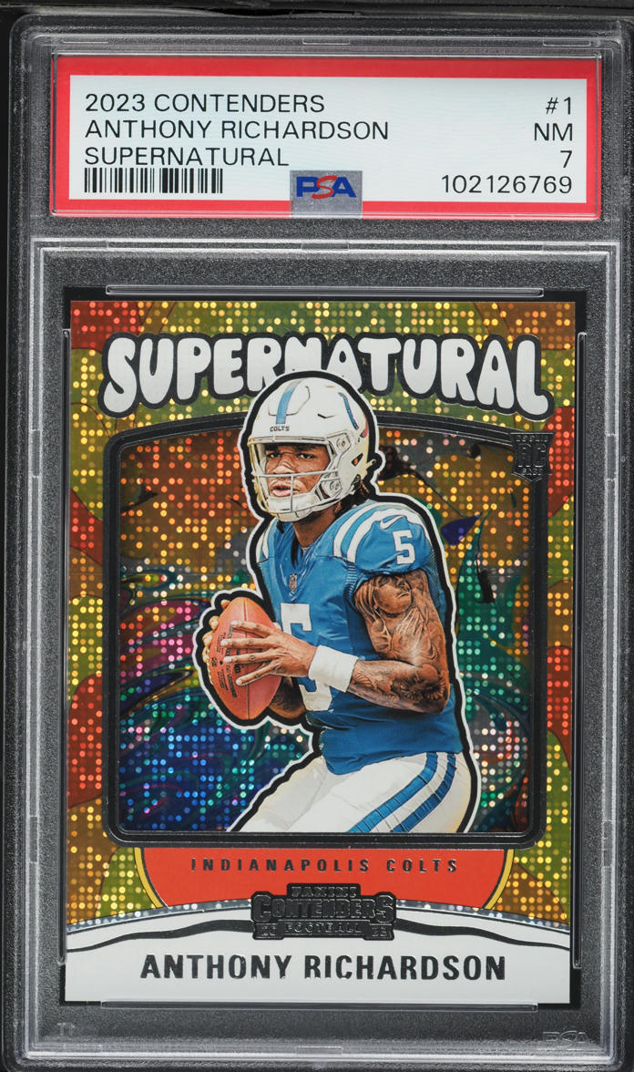 2023 Panini Contenders Supernatural Anthony Richardson ROOKIE #1 PSA 7 NRMT