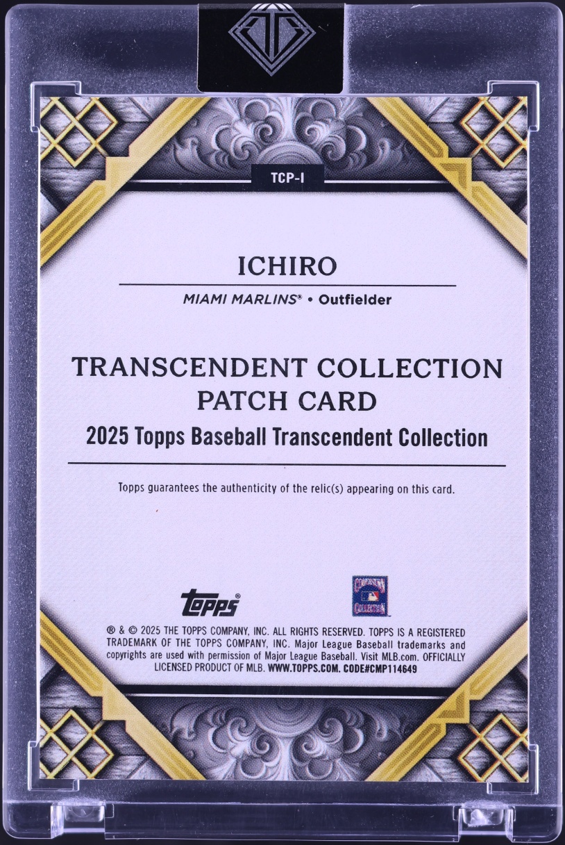 2025 Topps Transcendent Collection Ichiro PATCH /10 #TCP-1