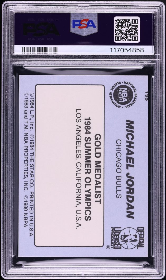 1984 Star Basketball Michael Jordan ROOKIE #195 PSA 8 NM-MT