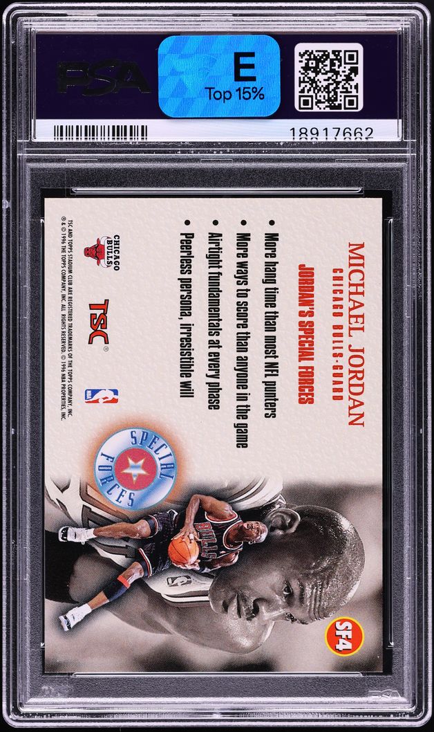 1996 Stadium Club Special Forces Foil Michael Jordan #SF4 PSA 10 GEM MINT