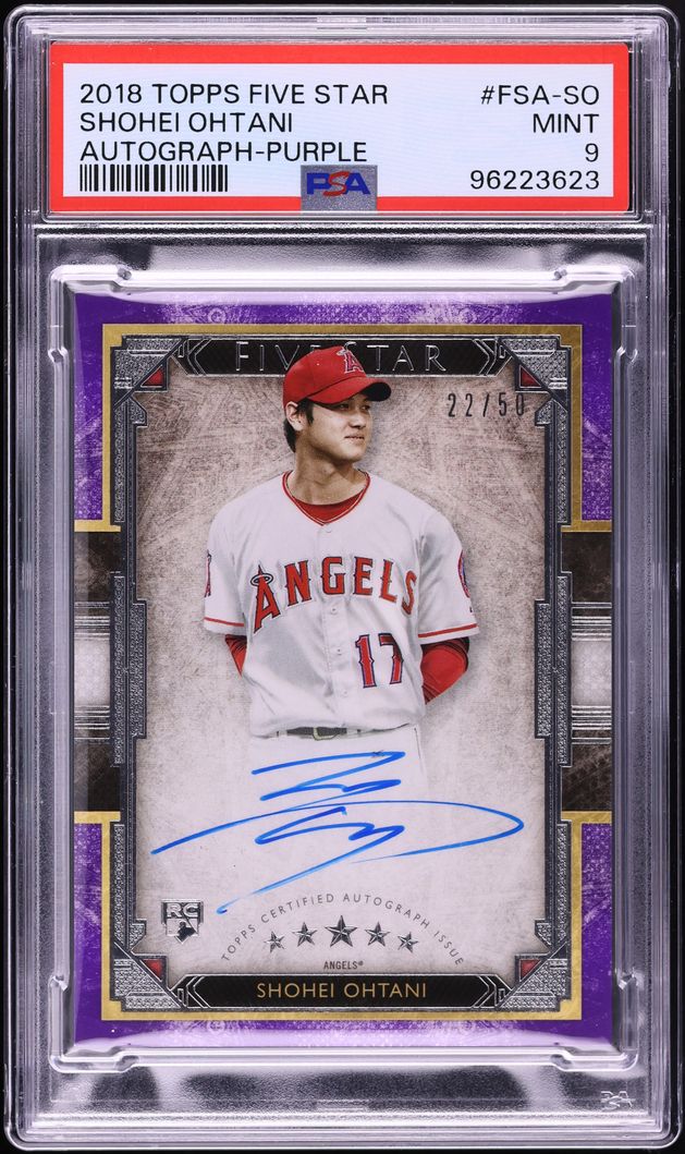 2018 Topps Five Star Purple Shohei Ohtani ROOKIE AUTO /50 #FSA-SO PSA 9 MINT