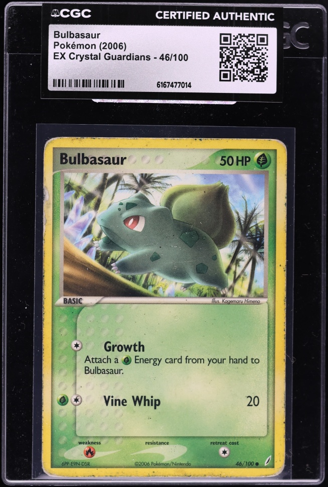 2006 Pokemon EX Crystal Guardians Bulbasaur #46 CGC AUTH