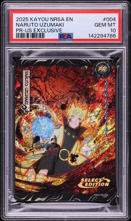 2025 Naruto Kayou Us Exclusive Naruto Uzumaki /99 #004 PSA 10 GEM