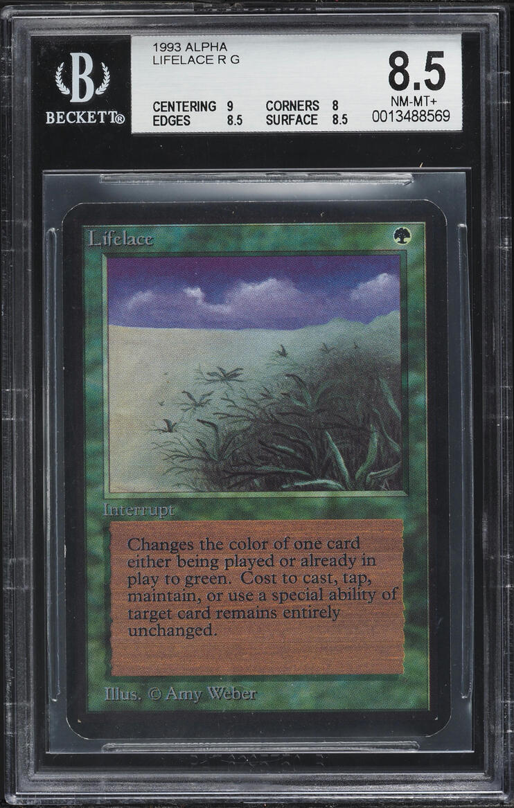 1993 Magic The Gathering MTG Alpha Lifelace BGS 8.5 NM-MT+