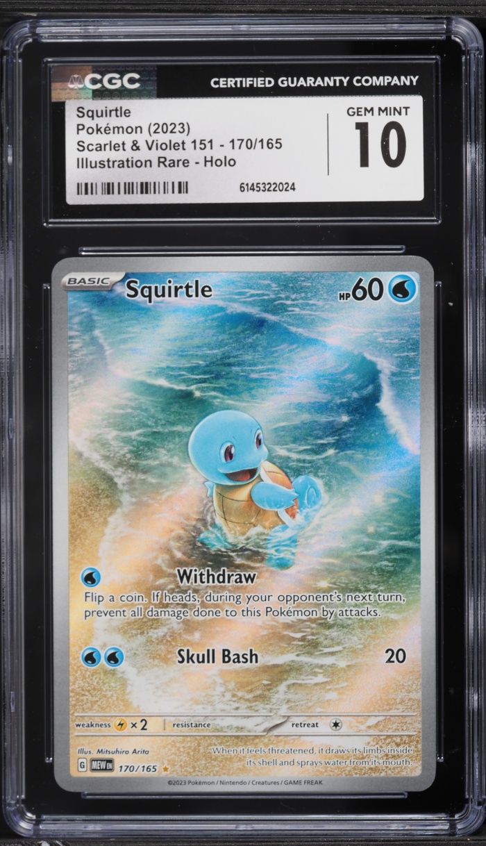 2023 Pokemon Scarlet & Violet 151 IR Squirtle #170 CGC 10 GEM MINT