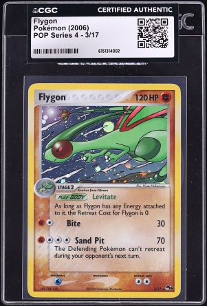 2006 Pokemon Pop Series 4 Holo Flygon #3 CGC AUTH