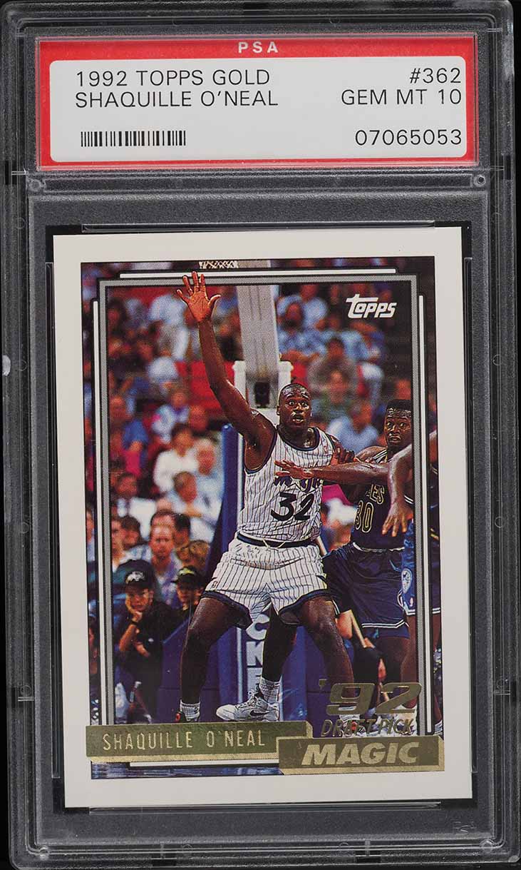 1992 Topps Gold Shaquille O'Neal ROOKIE #362 PSA 10 GEM MINT on