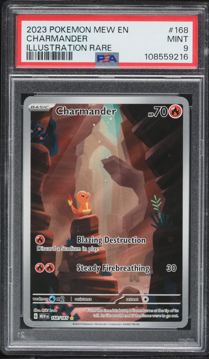 2023 Pokemon Scarlet & Violet 151 IR Charmander #168 PSA 9 MINT