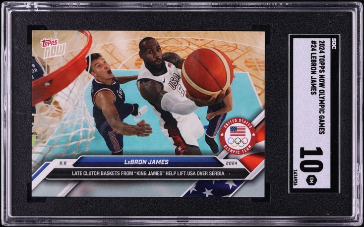 2024 Topps Now Olympic #26 LeBron James Steph Curry Kevin