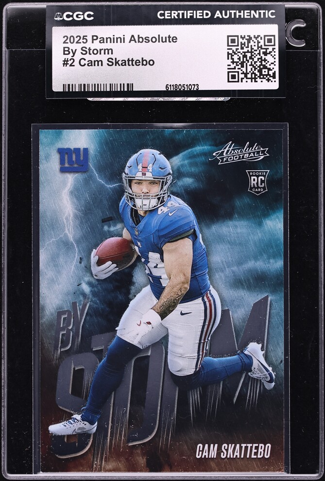 2025 Absolute By Storm Cam Skattebo ROOKIE #2 CGC AUTH