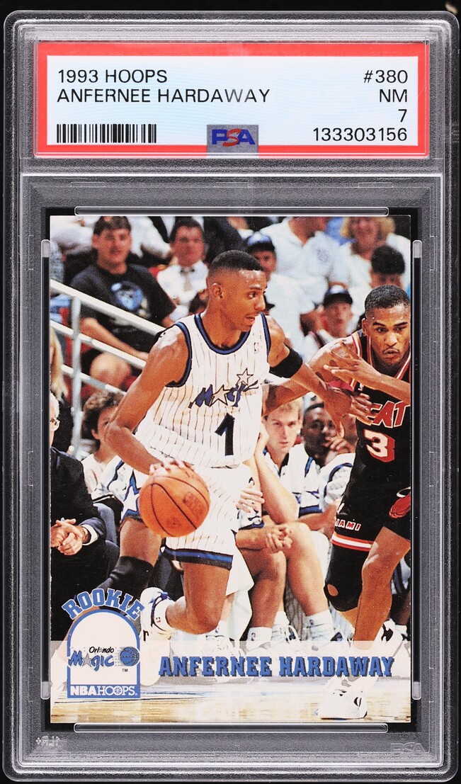 1993 Hoops Anfernee Hardaway ROOKIE #380 PSA 7 NRMT