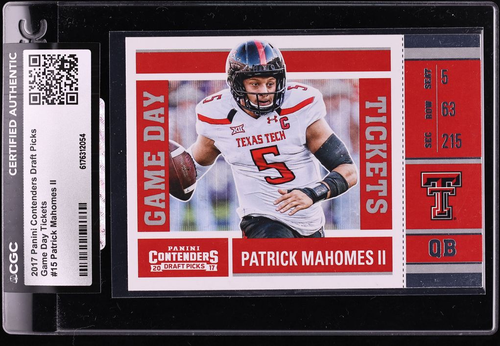 2017 Panini Contenders Draft Game Day Patrick Mahomes II ROOKIE #15 CGC AUTH