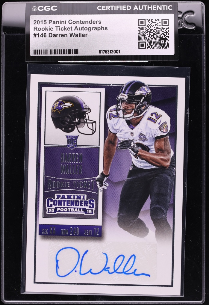 2015 Panini Contenders Darren Waller ROOKIE AUTO #146 CGC AUTH
