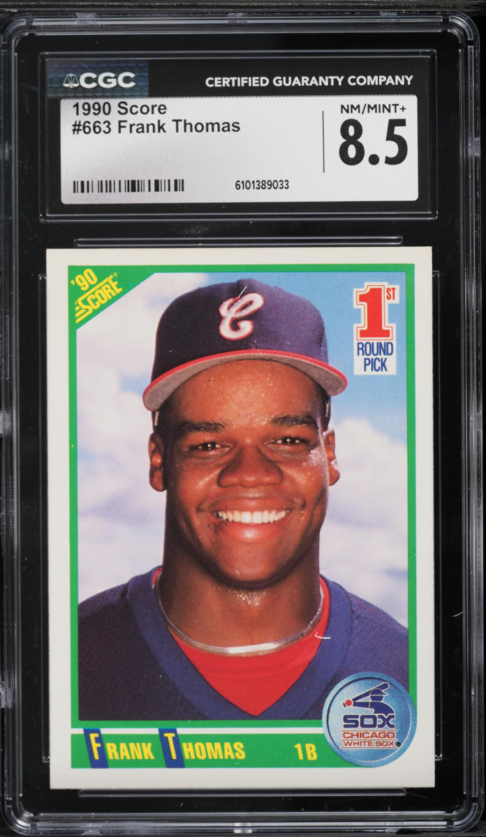 1990 Score Frank Thomas ROOKIE #663 CGC 8.5 NM-MT+