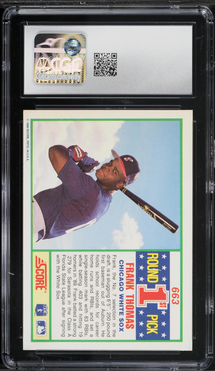 1990 Score Frank Thomas ROOKIE #663 CGC 8.5 NM-MT+