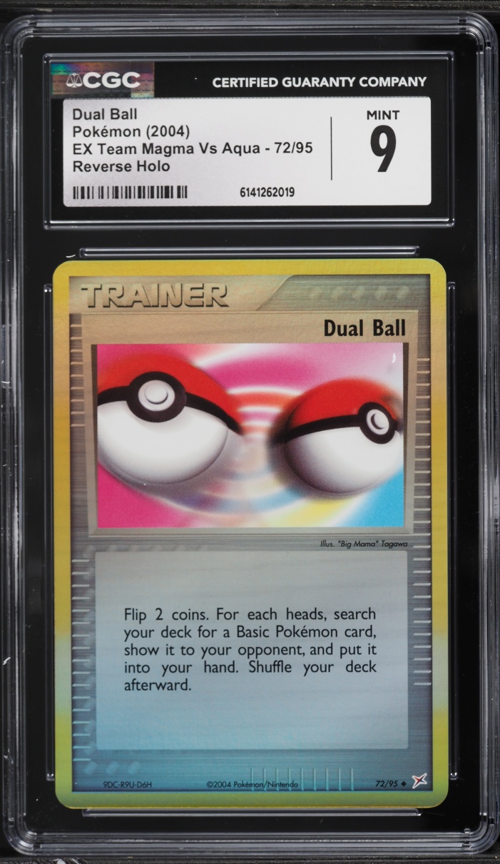 2004 Pokemon EX Team Magma Vs Aqua Reverse Holo Dual Ball #72 CGC 9 MINT
