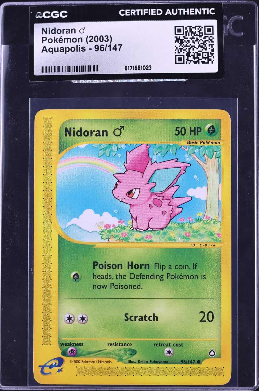 2003 Pokemon Aquapolis Nidoran #96 CGC AUTH