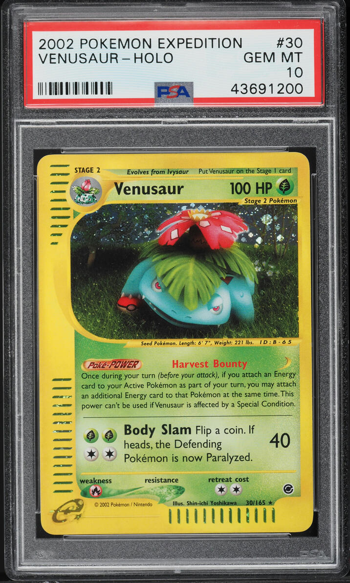 2002 Pokemon Expedition Holo Venusaur #30 PSA 10 GEM MINT