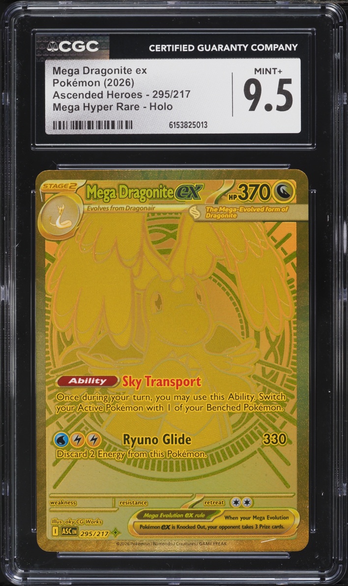 2026 Pokemon Mega Evolution Ascended Heroes MHR Mega Dragonite ex #295 CGC 9.5 MINT+