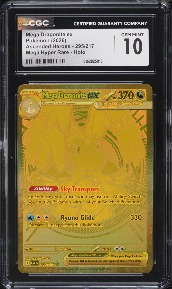 2026 Pokemon Mega Evolution Ascended Heroes MHR Mega Dragonite ex #295 CGC 10 GEM MINT