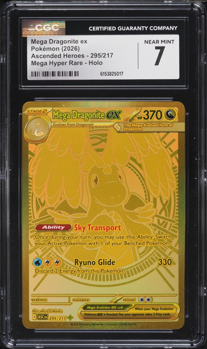 2026 Pokemon Mega Evolution Ascended Heroes MHR Mega Dragonite ex #295 CGC 7 NRMT