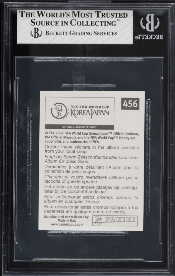 2002 Panini World Cup Korea Japan Zlatan Ibrahimovic ROOKIE #456 BGS 7.5