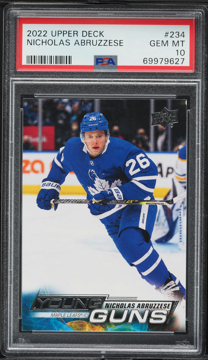 2022 Upper Deck Young Guns Nicholas Abruzzese ROOKIE #234 PSA 10 GEM MINT