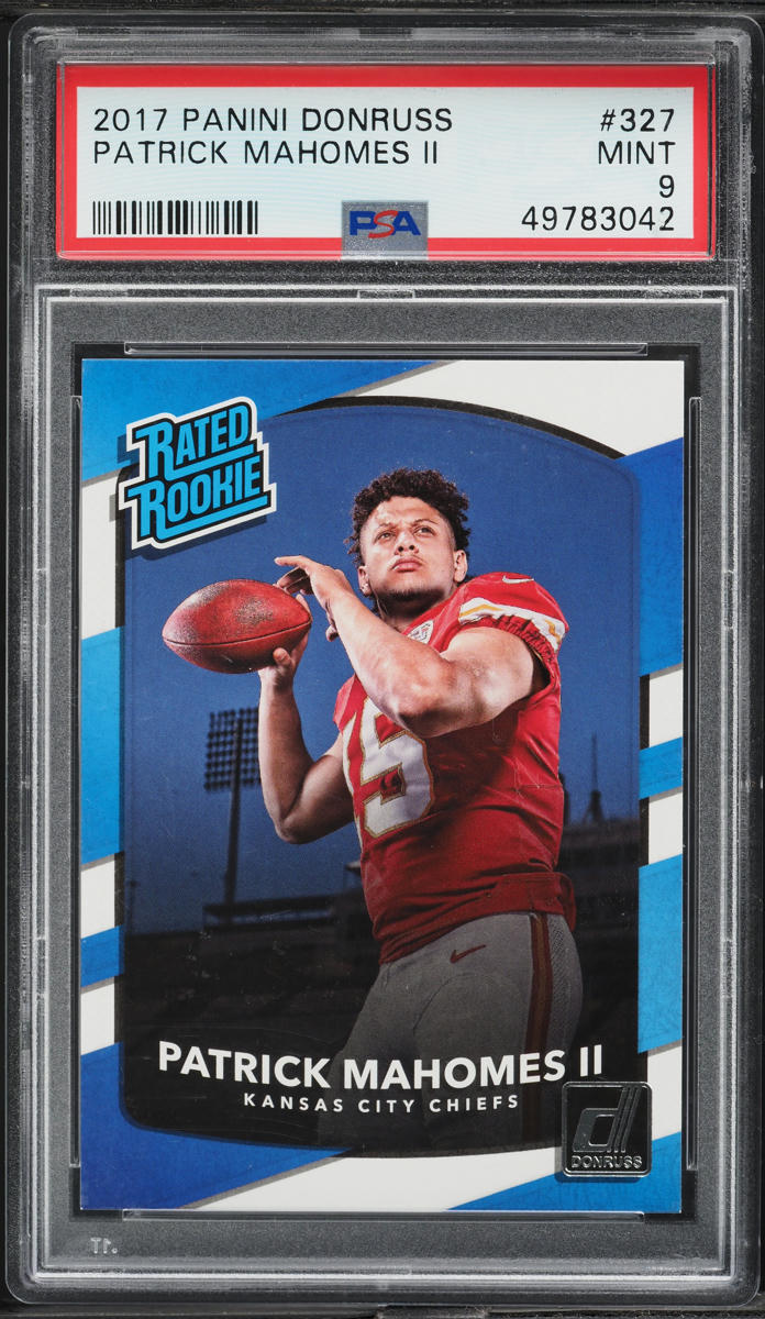 2017 Donruss Football Patrick Mahomes II ROOKIE #327 PSA 9 MINT on ...