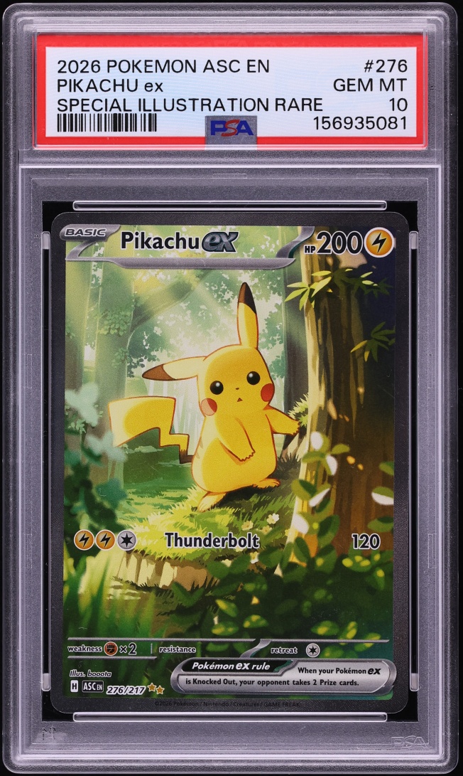 2026 Pokemon Mega Evolution Ascended Heroes SIR Pikachu ex #276 PSA 10 GEM MINT