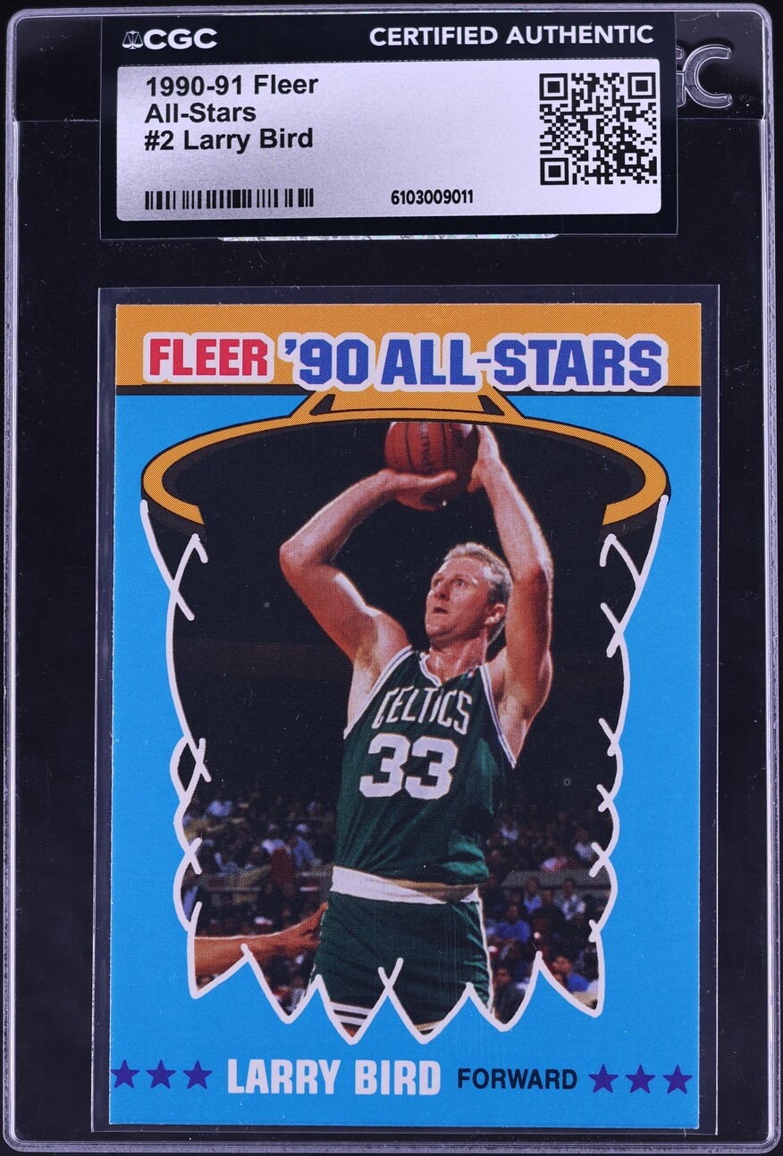 1990 Fleer All-Stars Larry Bird #2 CGC AUTH