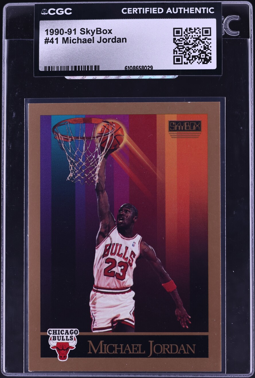 1990 Skybox Basketball Michael Jordan #41 CGC AUTH