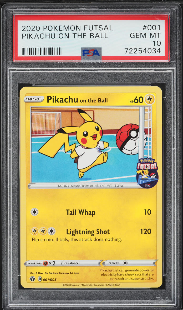 2020 Pokemon Sword & Shield Futsal Pikachu On The Ball #1 PSA 10 GEM MINT