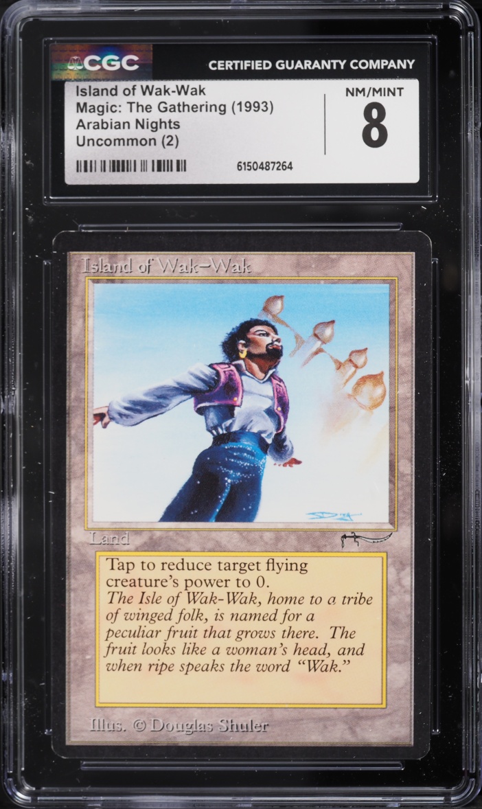 1993 Magic The Gathering MTG Arabian Nights Island Of Wak-Wak CGC 8 NM-MT
