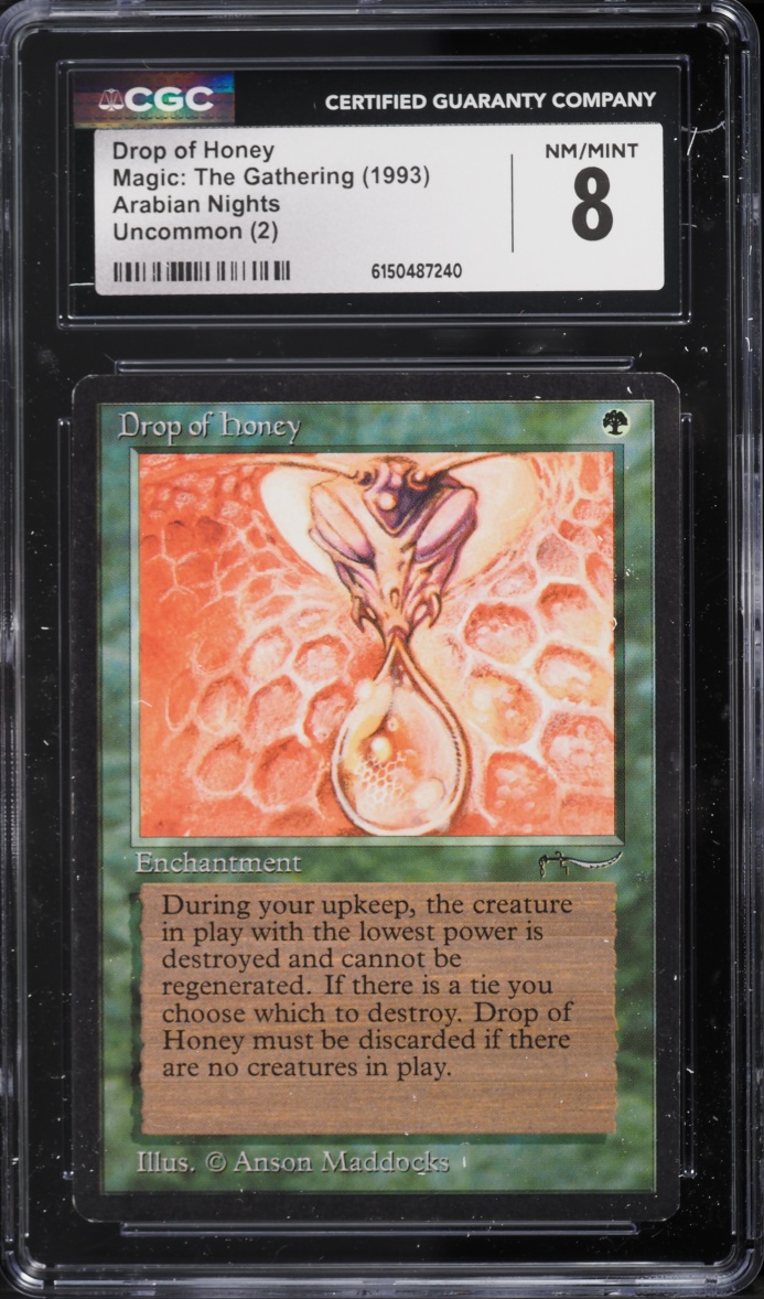 1993 Magic The Gathering MTG Arabian Nights Drop Of Honey CGC 8 NM-MT