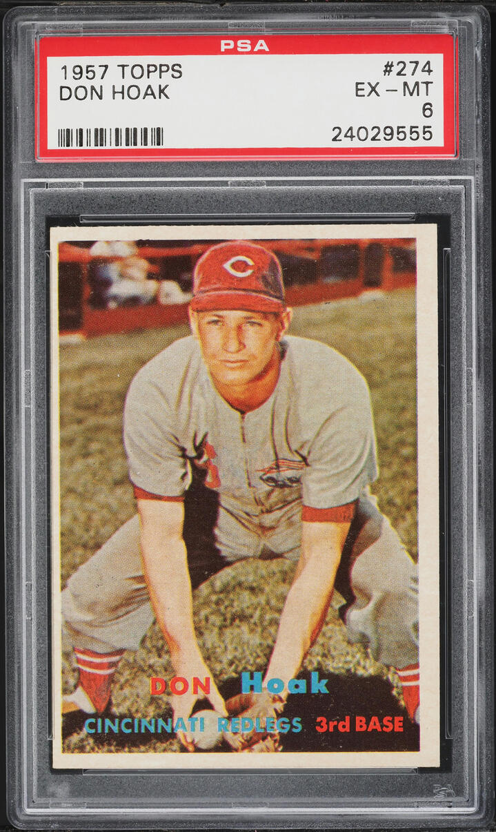 1957 Topps Don Hoak #274 PSA 6 EXMT