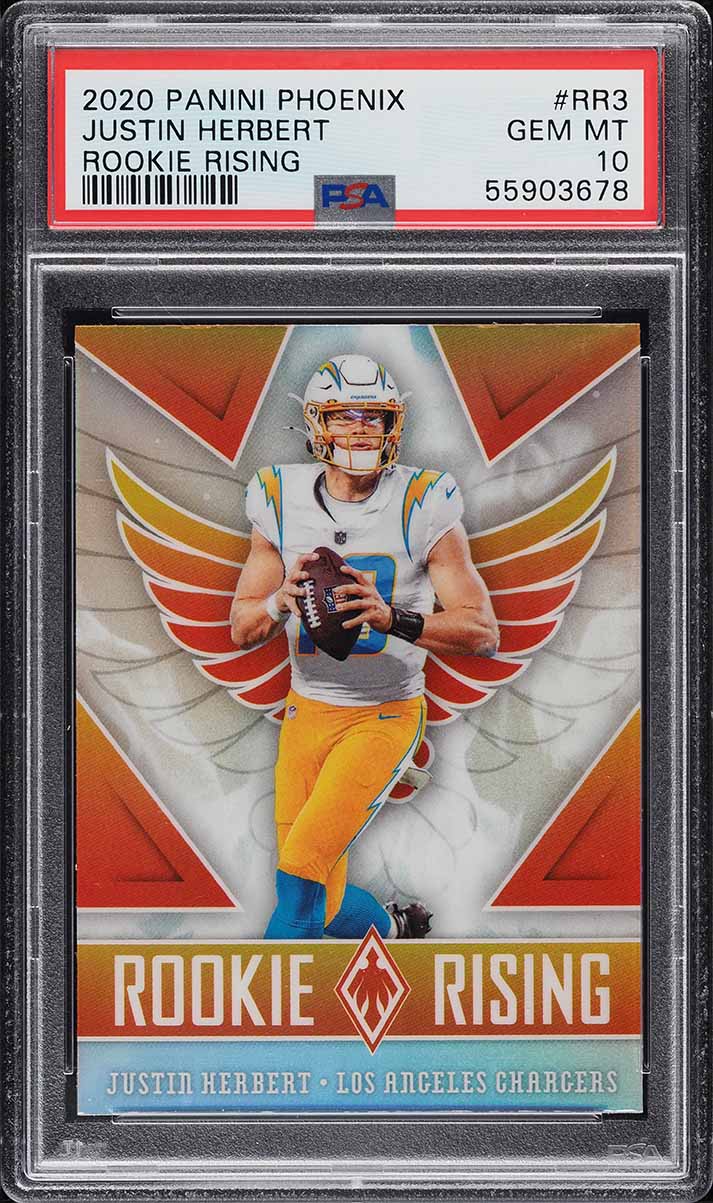 2020 Panini Phoenix Rising Justin Herbert ROOKIE #RR3 PSA 10 GEM MINT